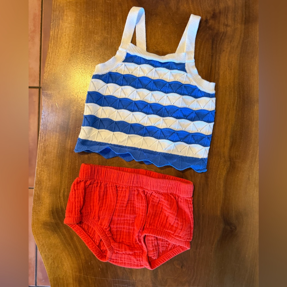 Cat & Jack Vibrant Red Baby Outfit